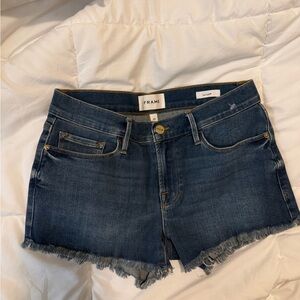 Frame Le Cutoff Denim Shorts
